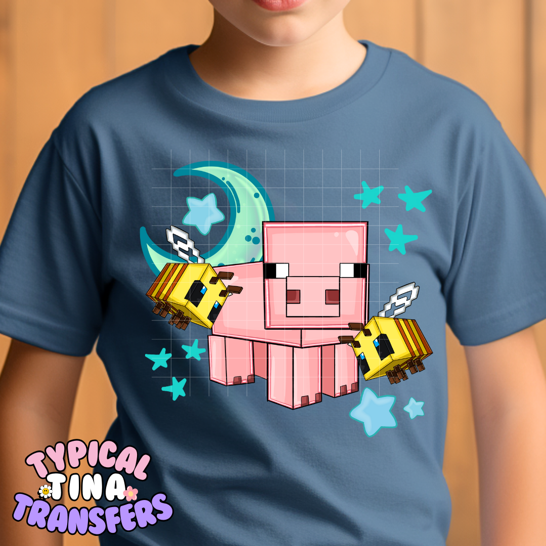 Mine-craft Game | DTF Screen Print | POD - choose design
