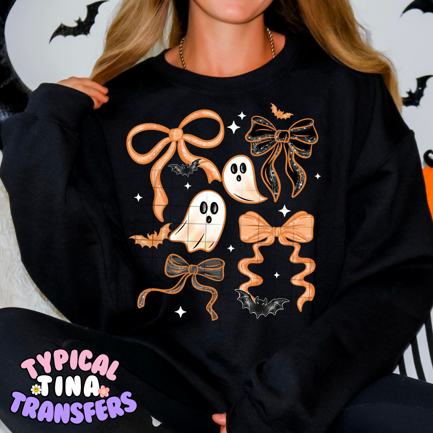 Coquette Mini Ghosts with bows | DTF Transfer | POD