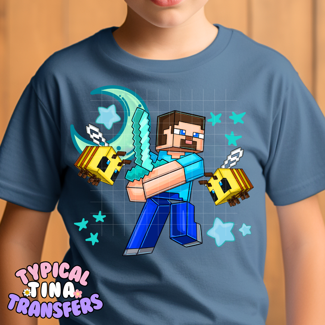Mine-craft Game | DTF Screen Print | POD - choose design