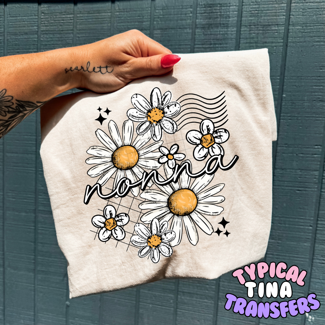 Floral daisies mama | DTF Transfers | POD