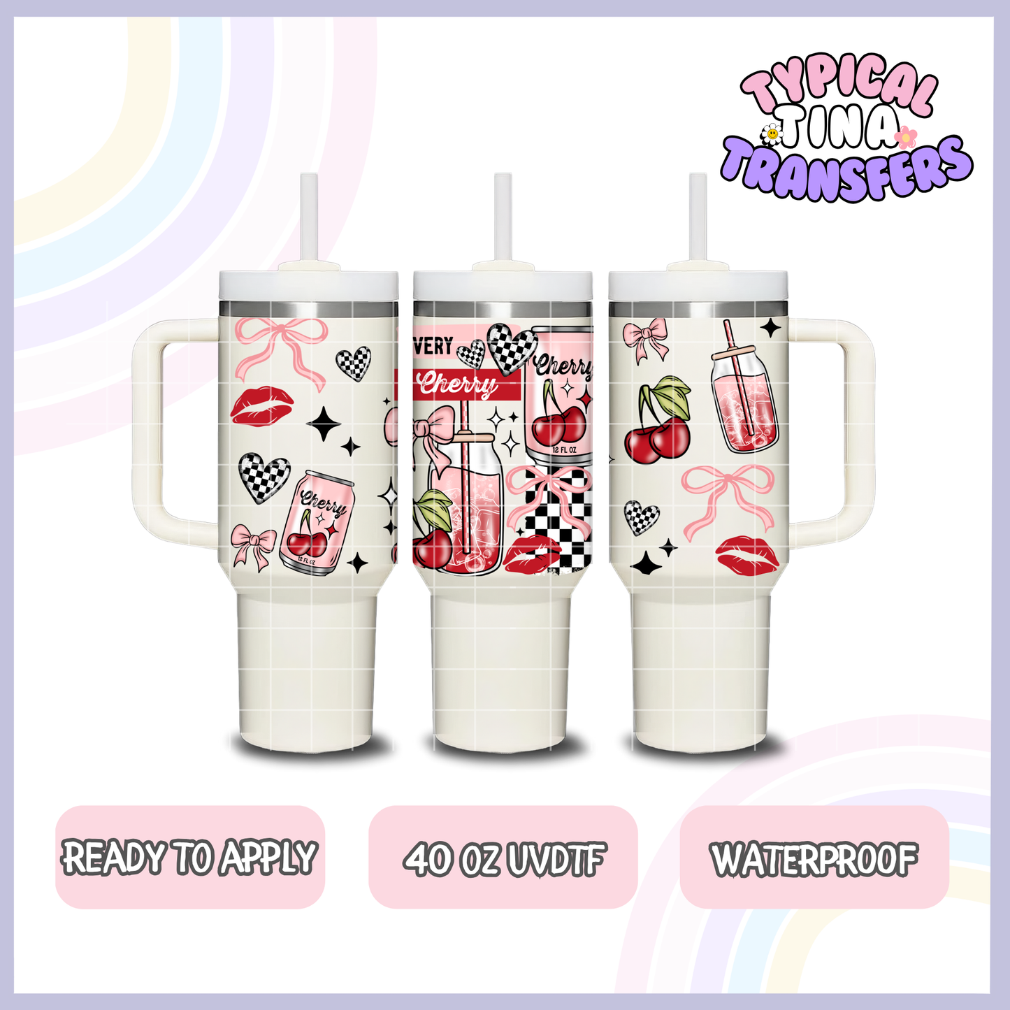 very cherry | 40oz UVDTF Wrap | POD