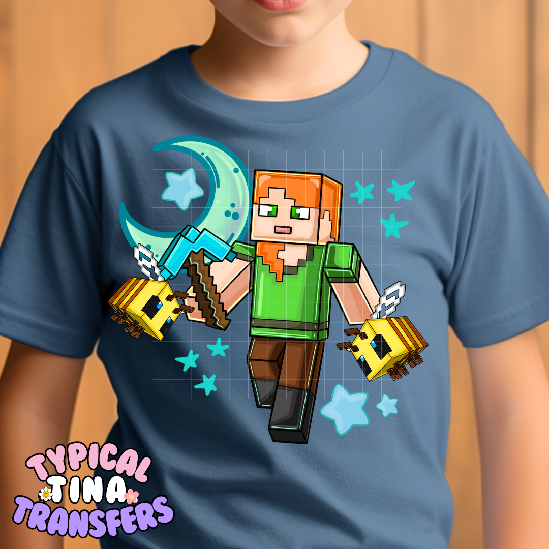 Mine-craft Game | DTF Screen Print | POD - choose design