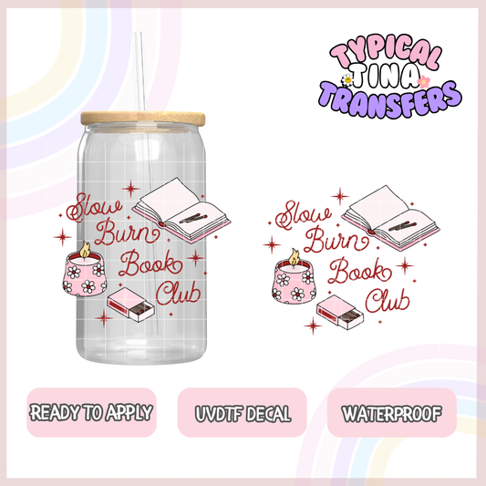Slow burn book club (red) | 4" - 6" decals | POD