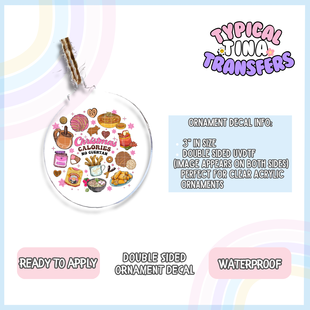 Christmas calories | 3" Ornament Decal