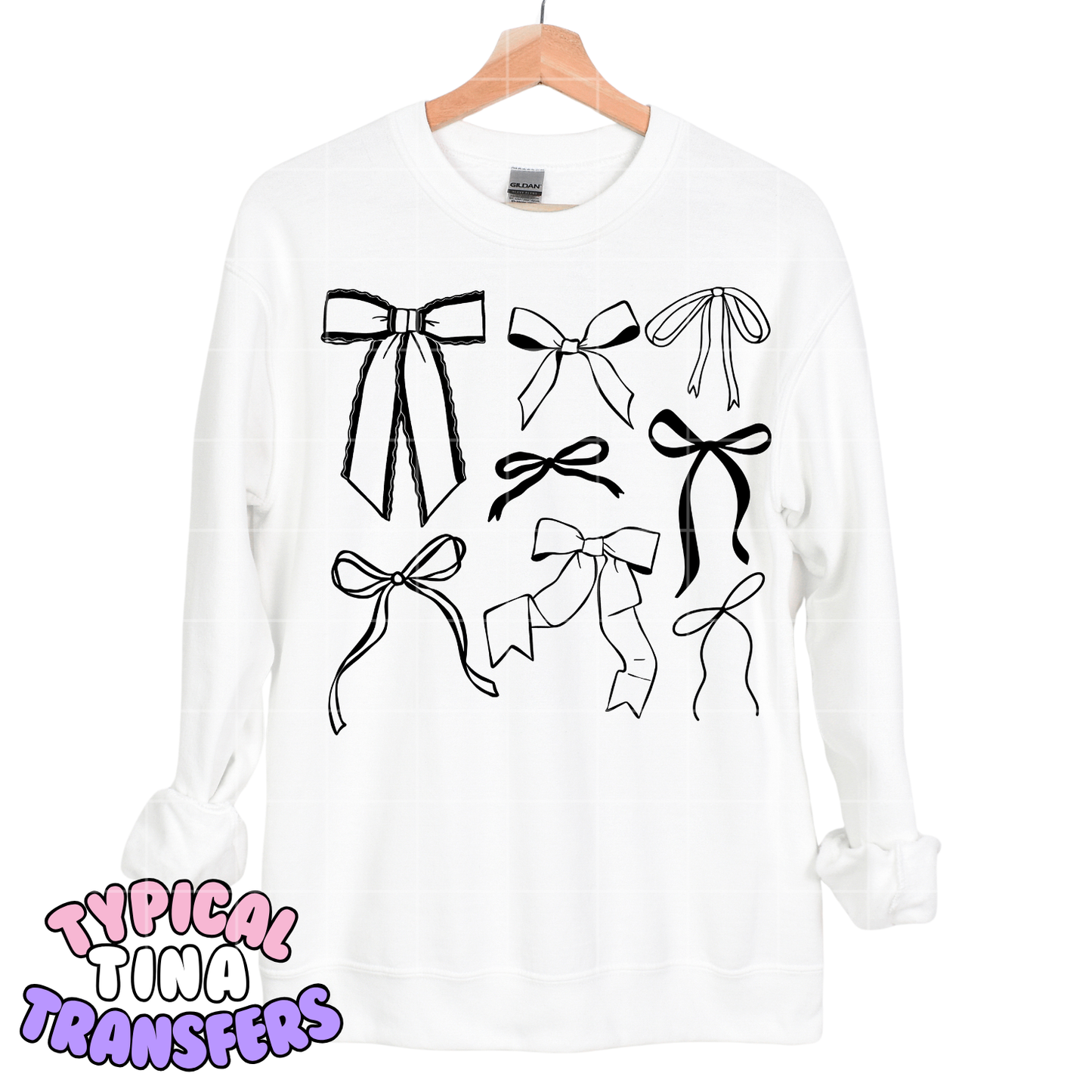 Coquette delicate bows | DTF Screen Print | POD