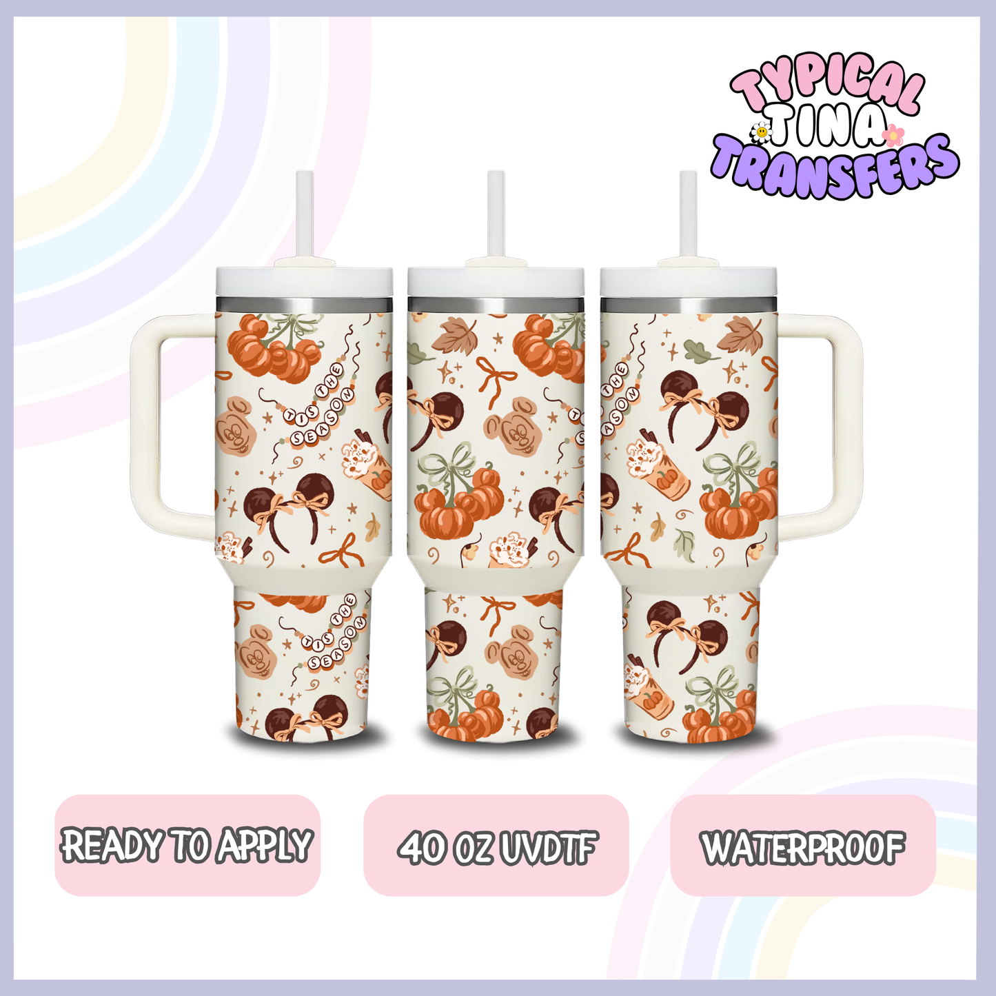 Coquette magical Fall with friendship bracelet | 40oz UVDTF Wrap | POD