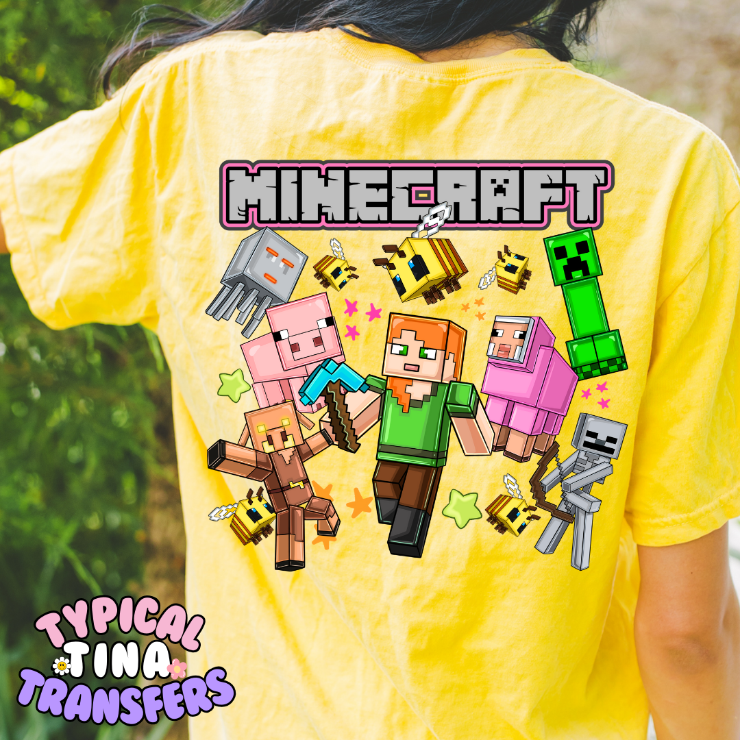 Mine-craft Game | DTF Screen Print | POD - choose design