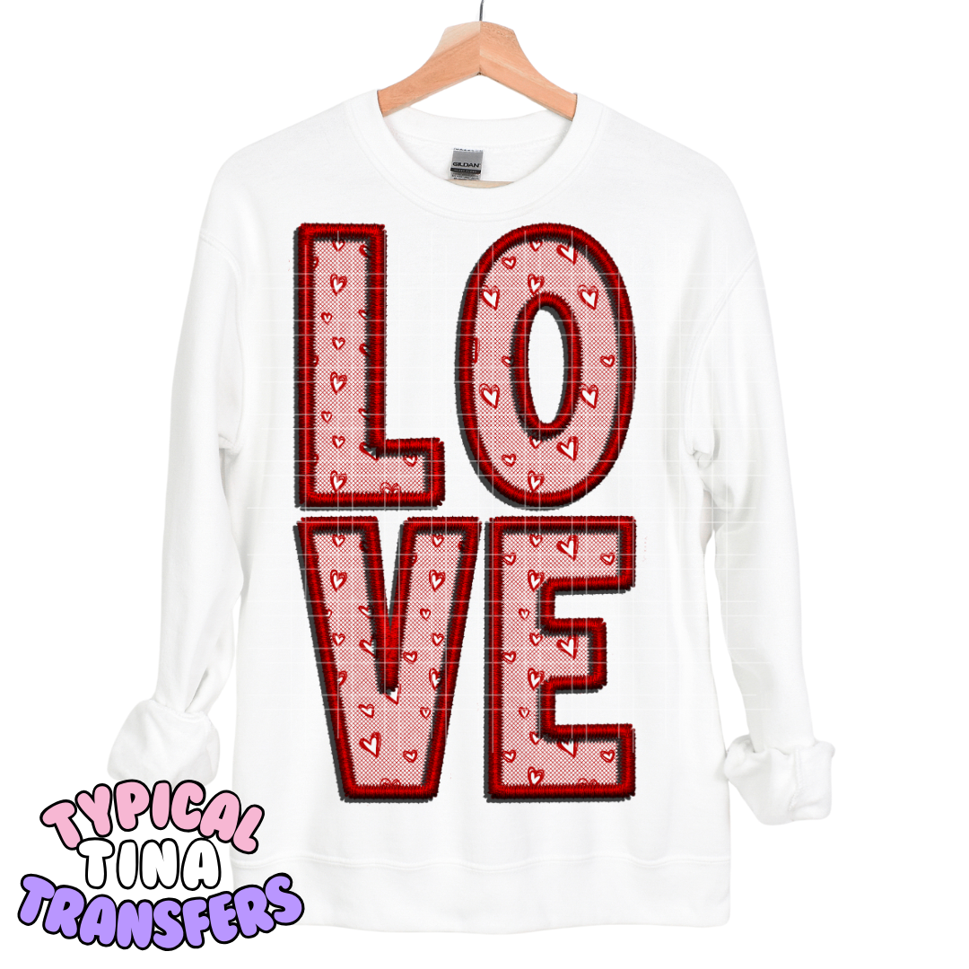 Love Lace Faux Patch | DTF Transfers | POD