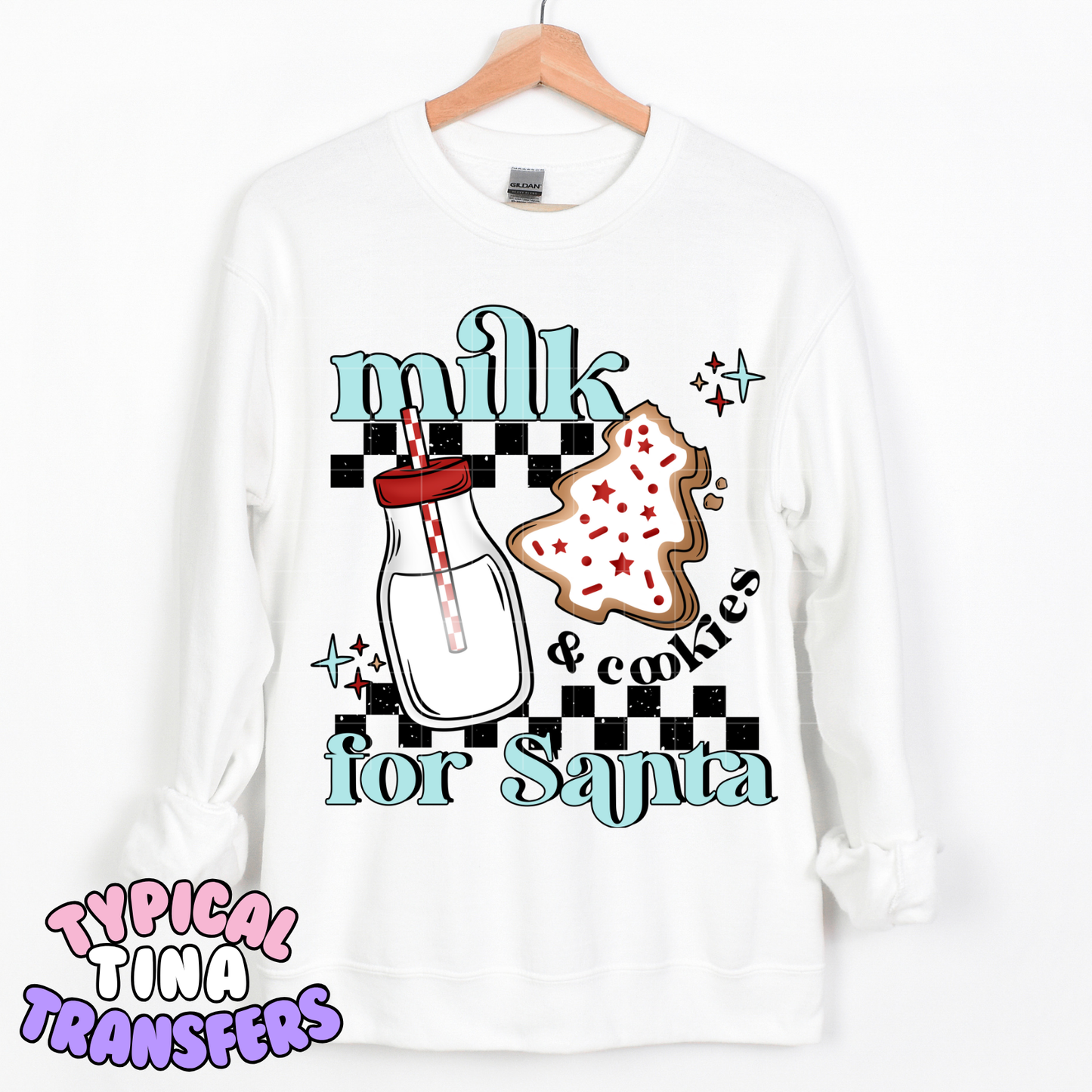 Milk & Cookies for Santa | DTF Transfer | POD