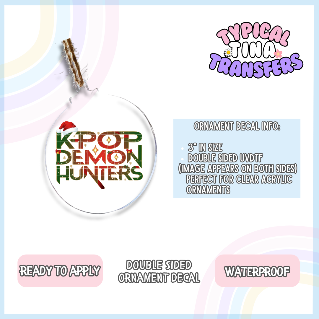 Kpop DH xmas | 3" Ornament Decal | POD