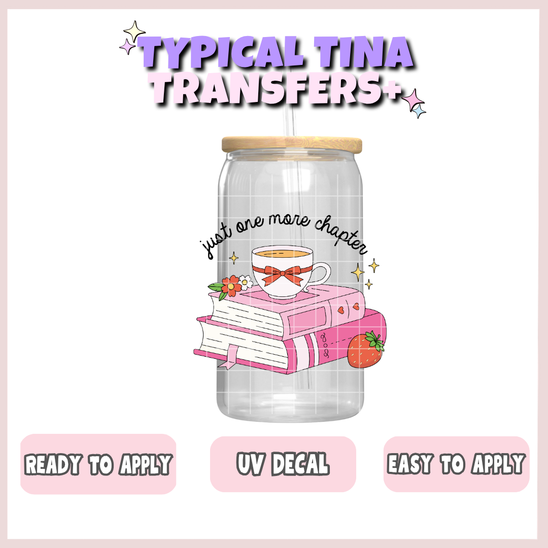 Just one more chapter strawberry | UV decals | POD