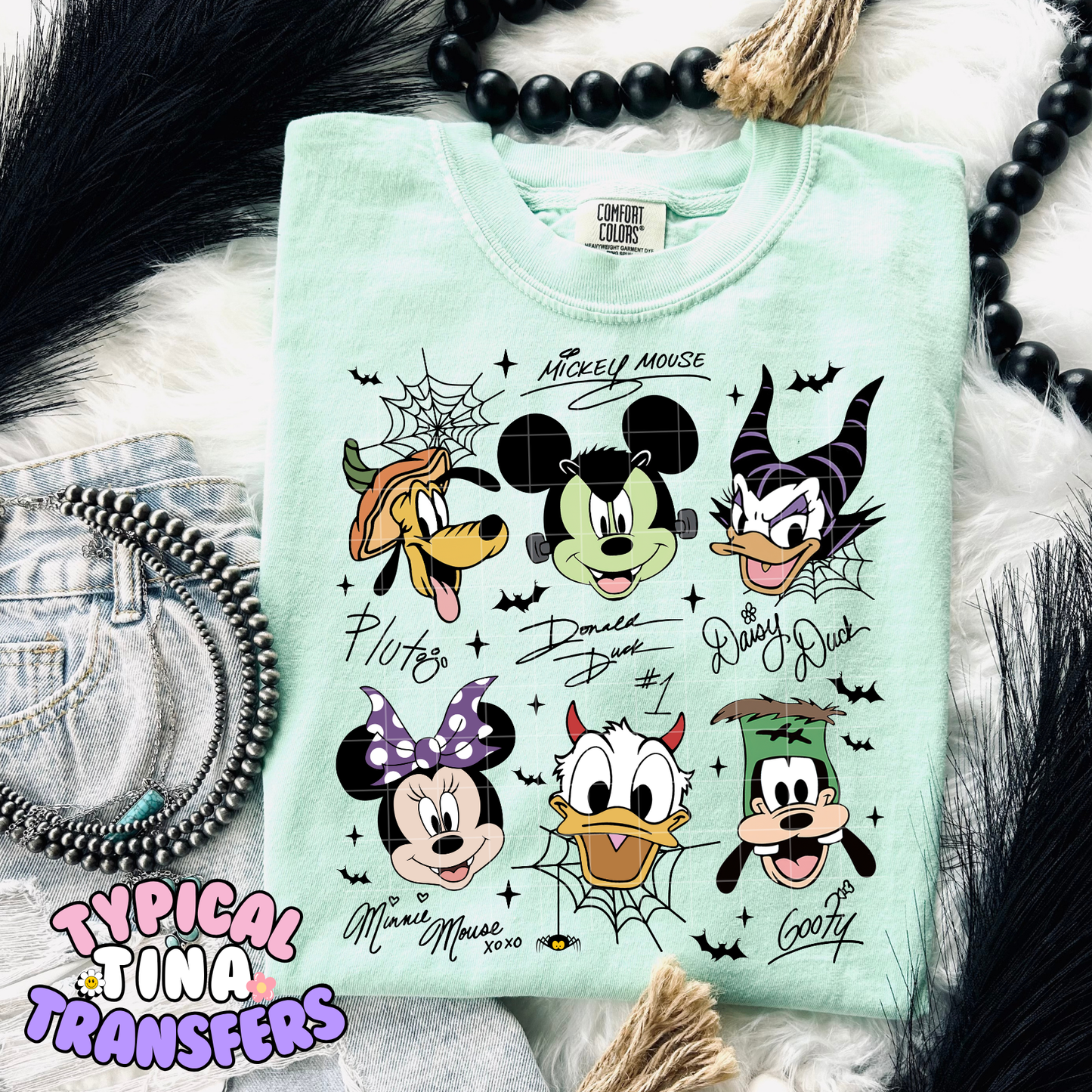 Halloween Mick gang Signatures (colors) | DTF Transfer | 15" Adult