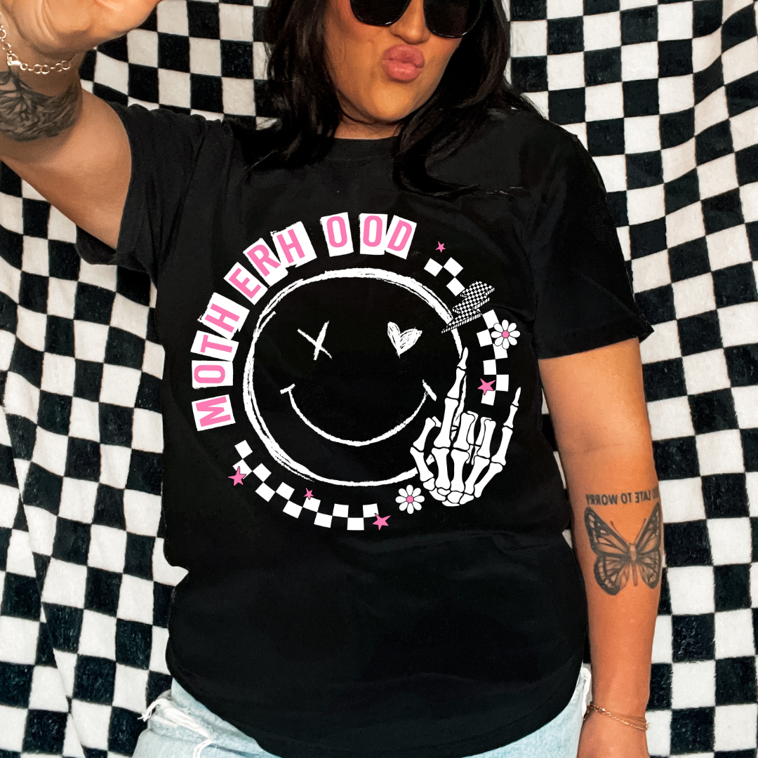 Motherhood Smile (white) | DTF Screen Print | POD