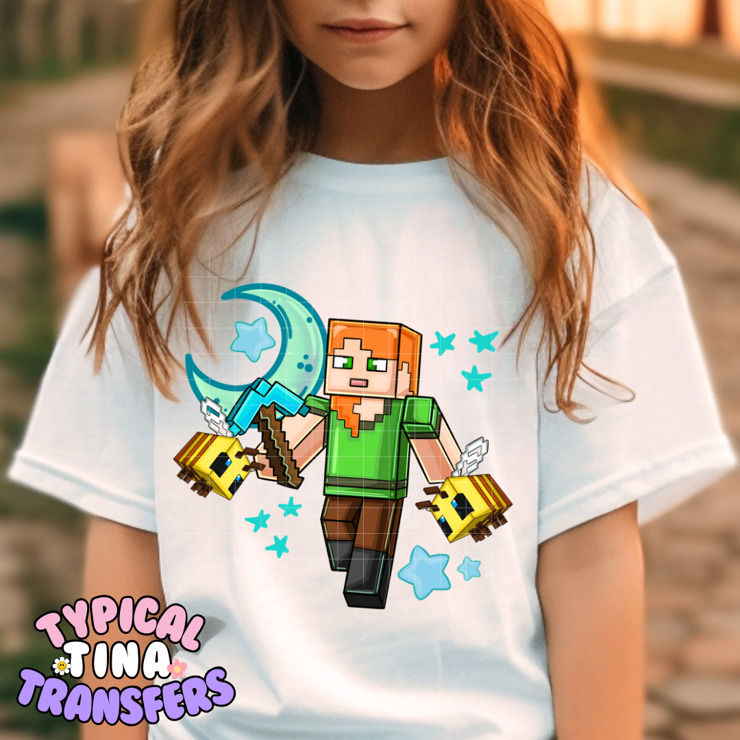 Mine-craft Game | DTF Screen Print | POD - choose design