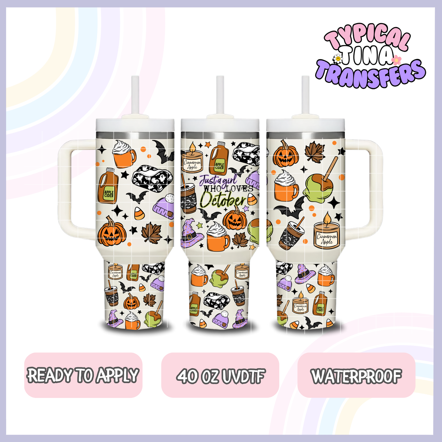 A girl who just loves October | 40oz UVDTF Wrap | POD