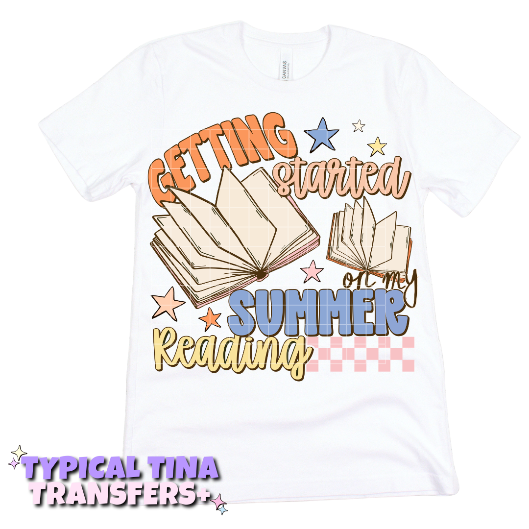 Getting started on my summer reading | DTF Transfers | POD