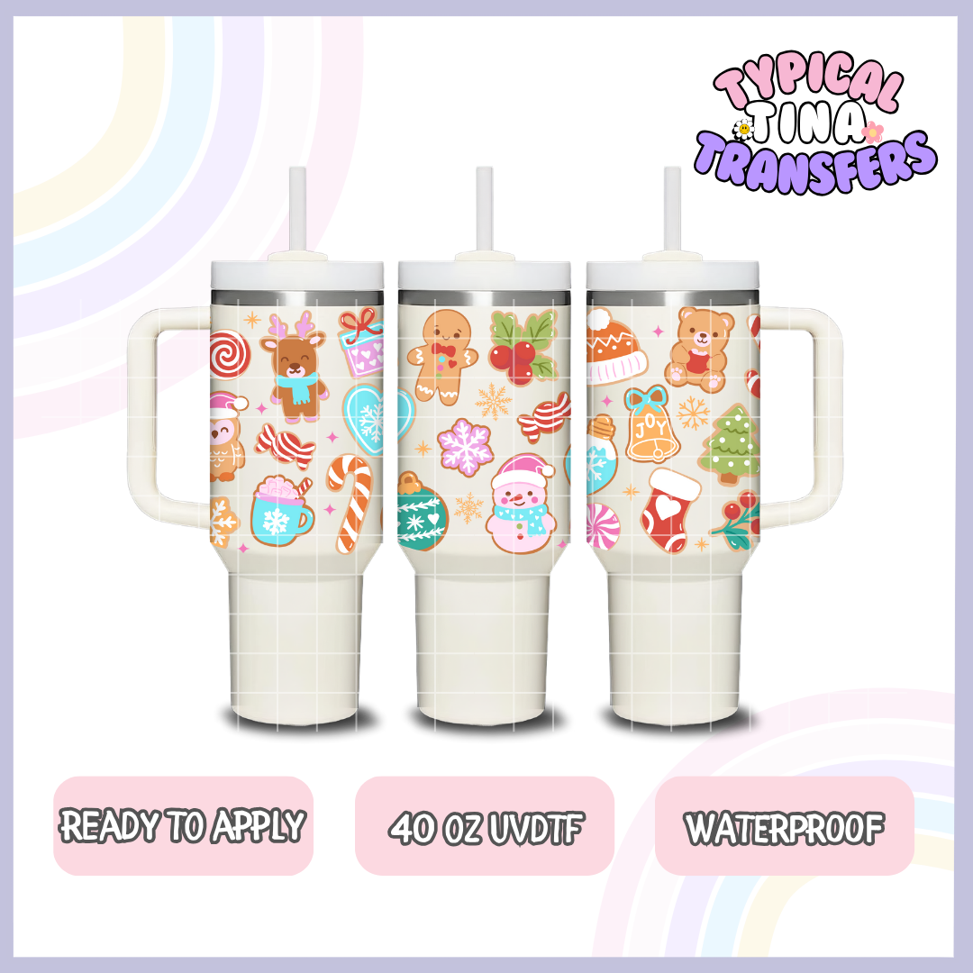 Cute Christmas Cookies | 40oz UVDTF Wrap | POD