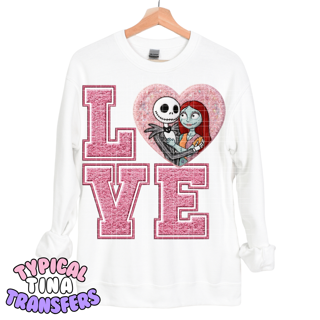 jack and sally Faux Patch | DTF Transfers | POD