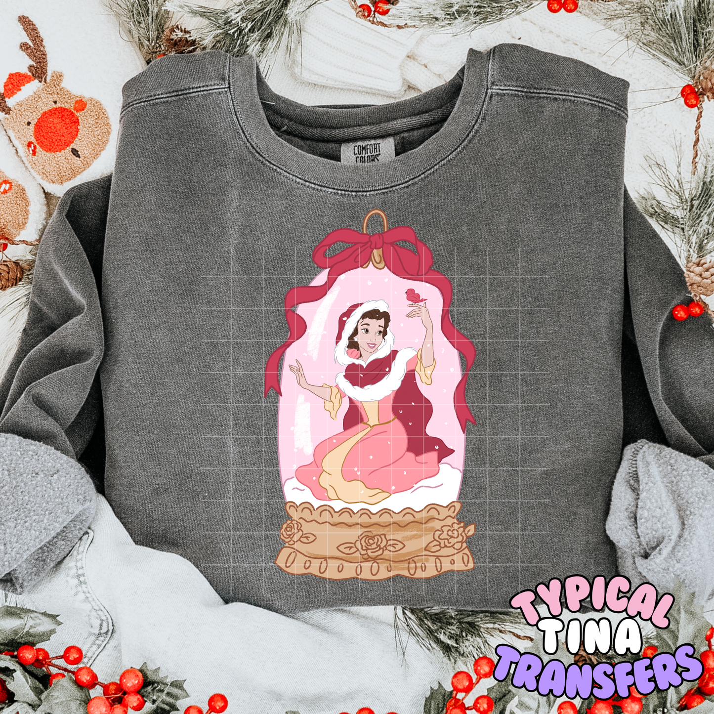 Christmas Beauty Snowglobe | DTF Transfer | POD