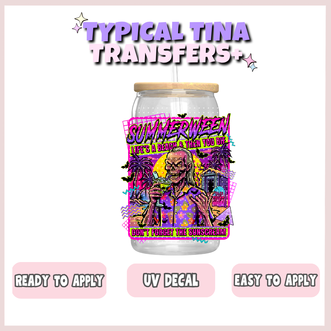 Summerween - life's a beach | UV decals | POD