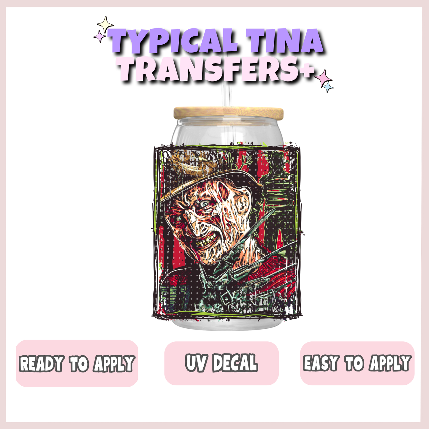 Fred red stripes | UV decals | POD
