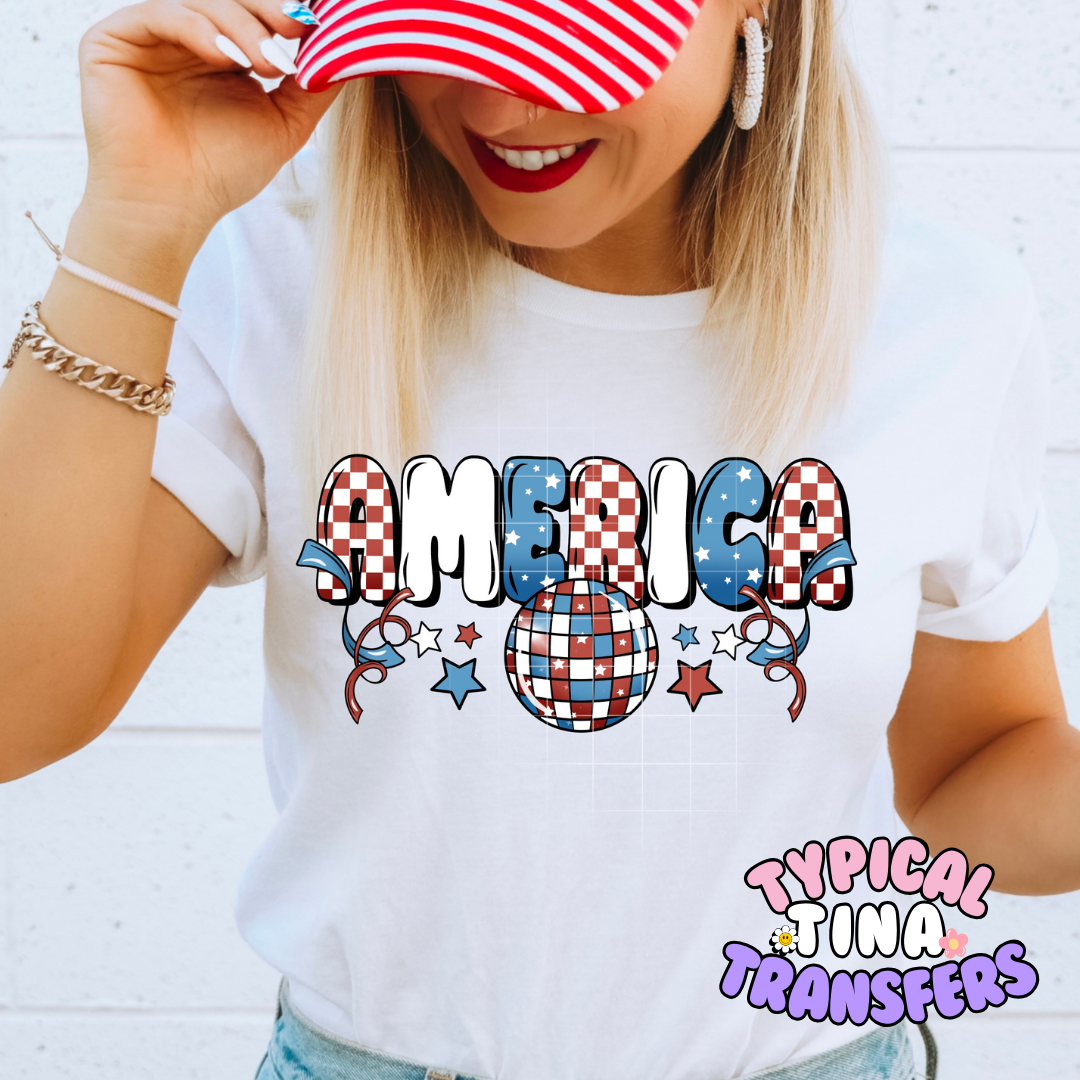 Disco America | DTF Screen Print | POD