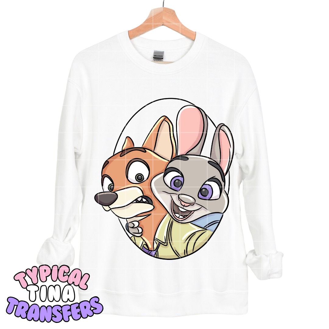 Rabbit and Fox | DTF Transfers | POD