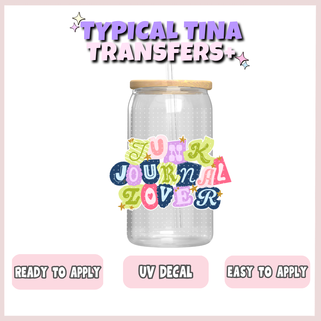 Junk Journal Lover (white outline) | UV decals | POD