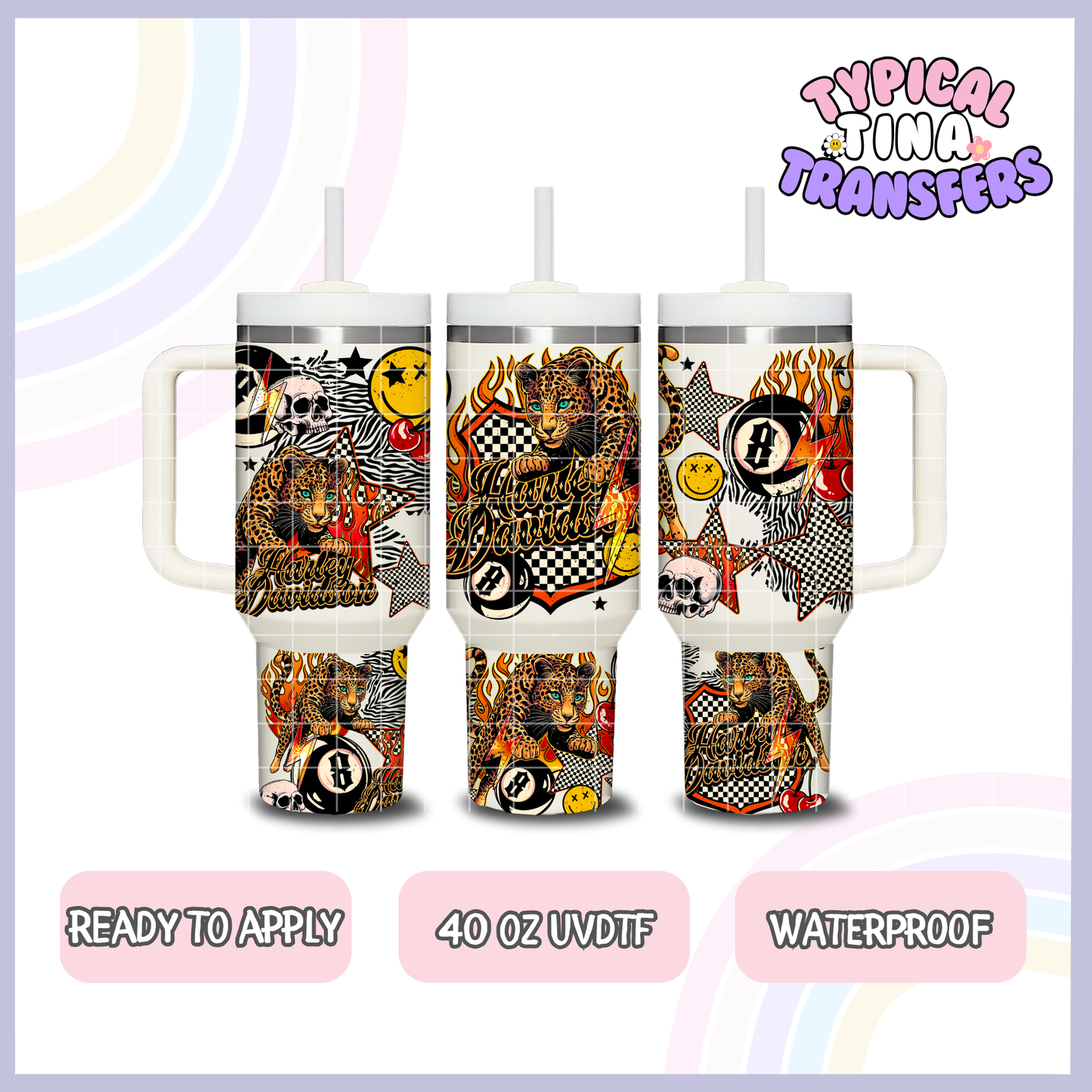 HD Leopard | 40oz UVDTF Wrap | POD
