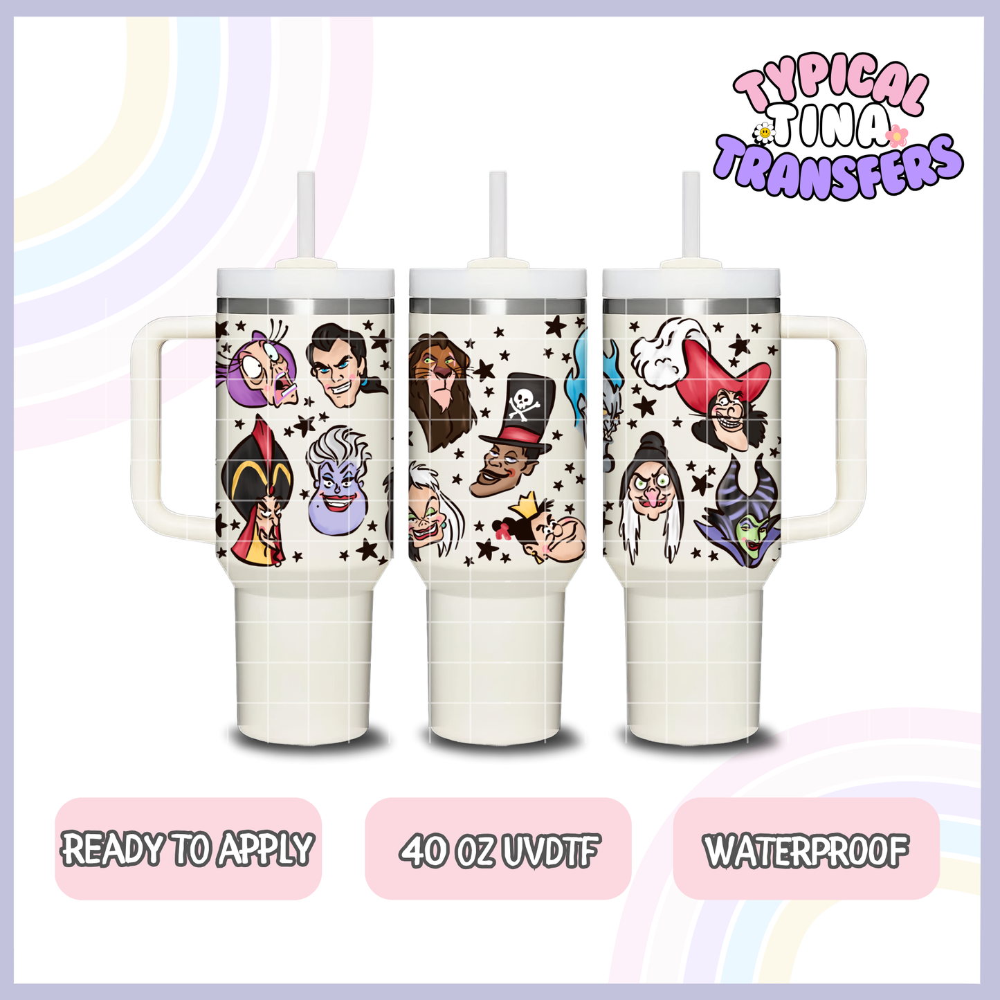 Villain guys | 40oz UVDTF Wrap | POD