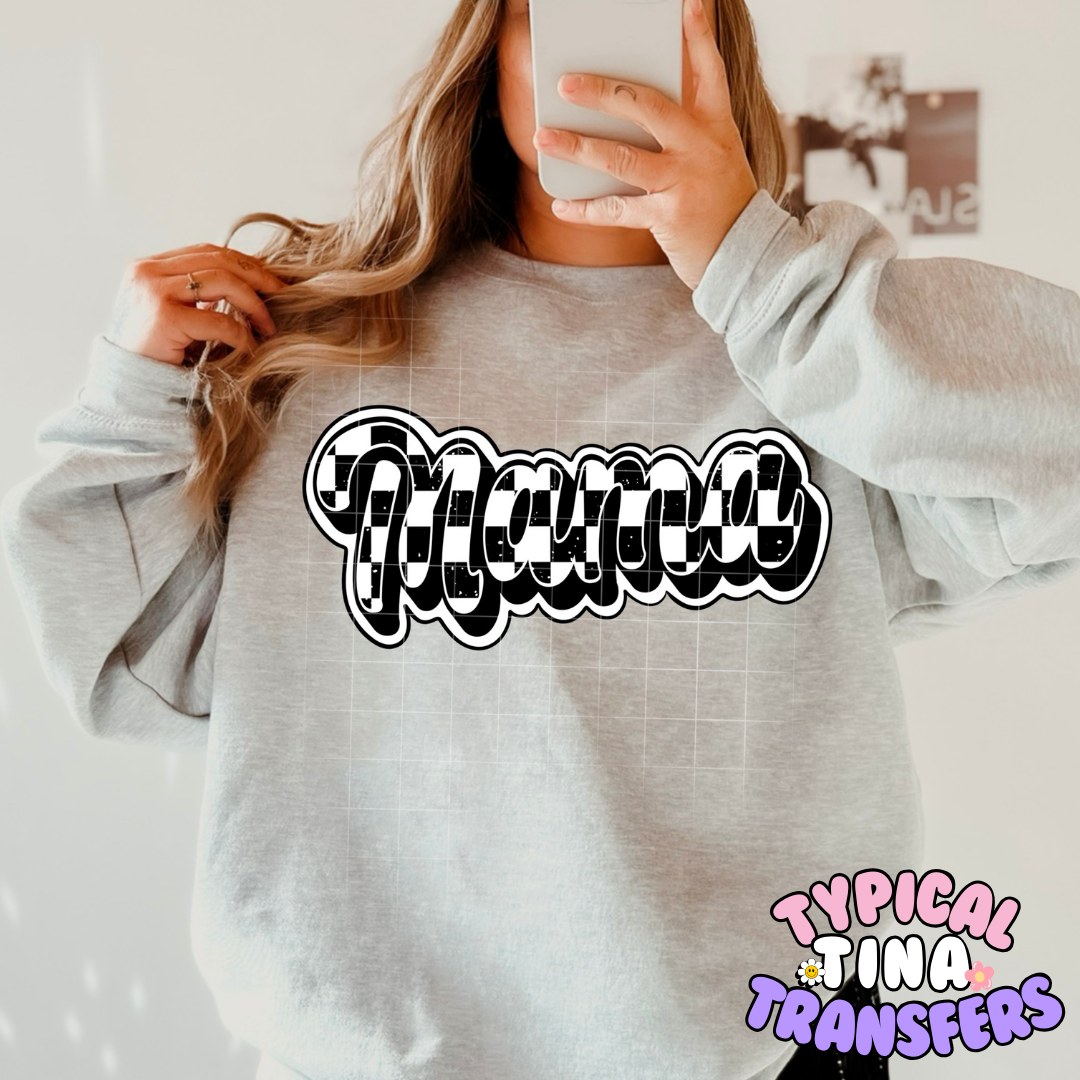 Mama Checkered | DTF Screen Print | POD