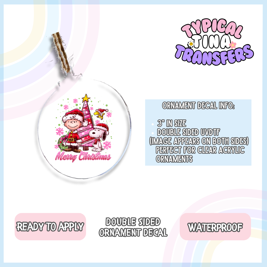 CB Tree Pink | 3" Ornament Decal