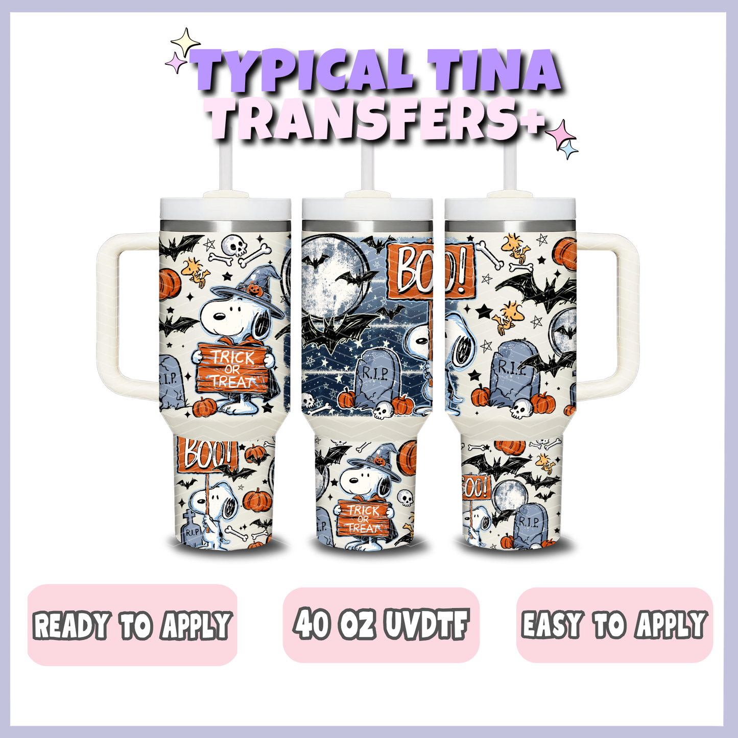 Sn00p Boo Sign | 40oz UVDTF Wrap | POD