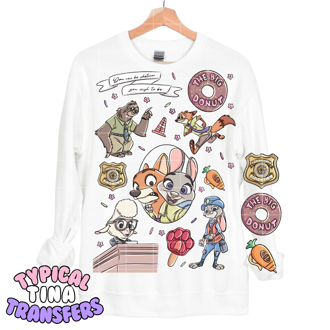 Zoo_top doodle mural | DTF Transfers | POD