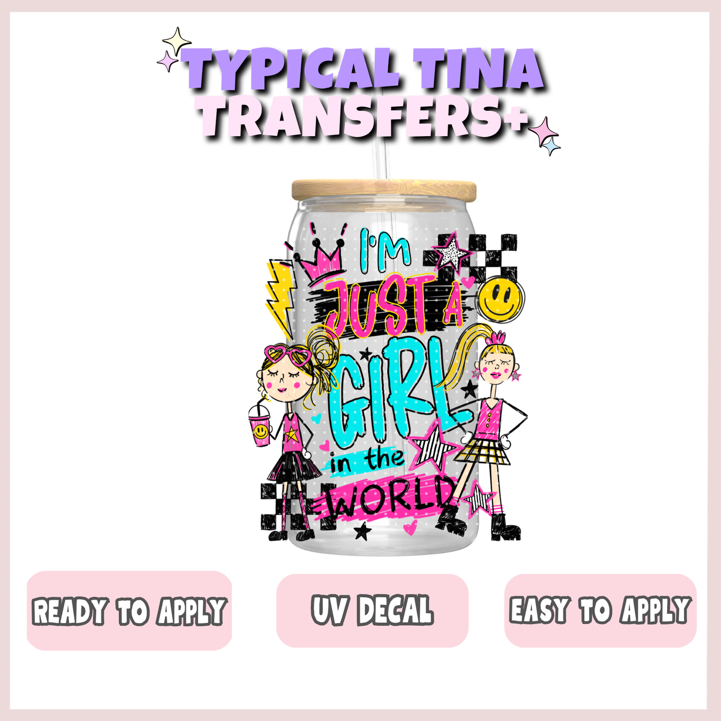 I'm just a girl (sketch doodle) | UV decals | POD