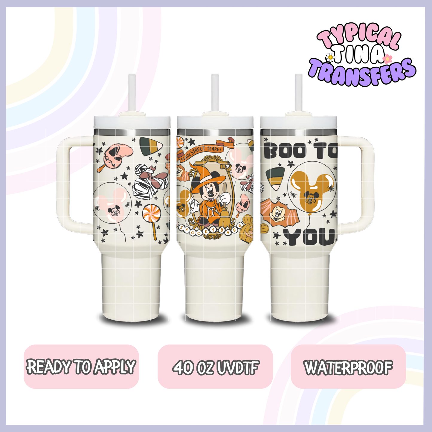 Boo to you Min Halloween | 40oz UVDTF Wrap | POD