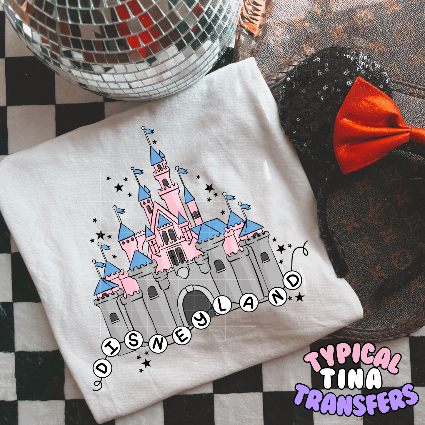 Dis_land castle w/ Bracelet | DTF Transfer | POD