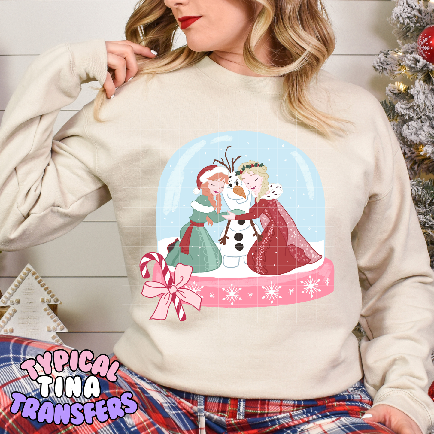 Christmas Sisters Snowglobe | DTF Transfer | POD