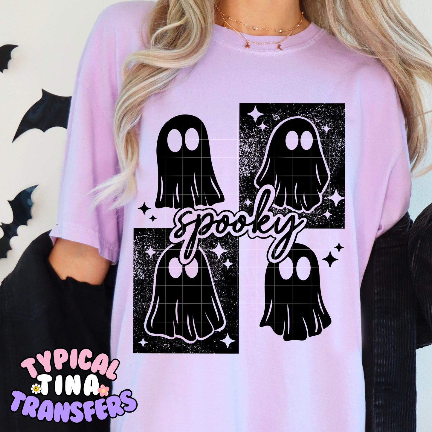 4 square Ghosts | DTF Transfer | POD