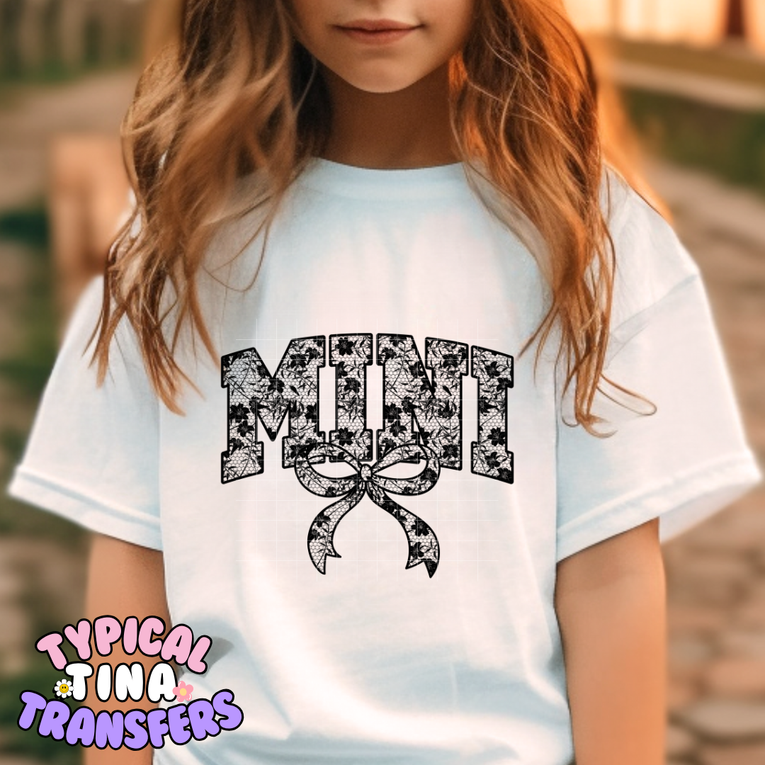 Mini Lace Black | DTF Screen Print | POD