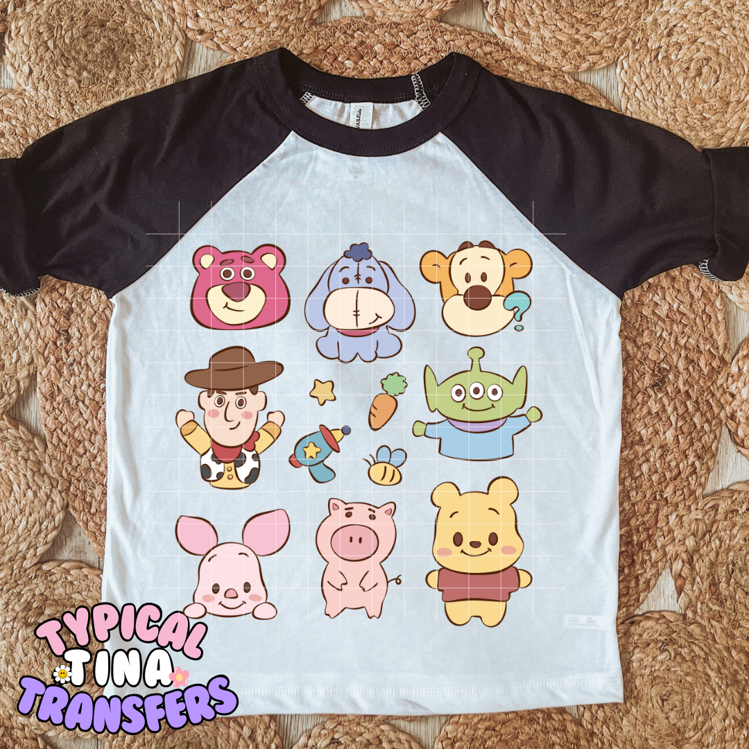 Cute Characters | DTF Transfer | POD