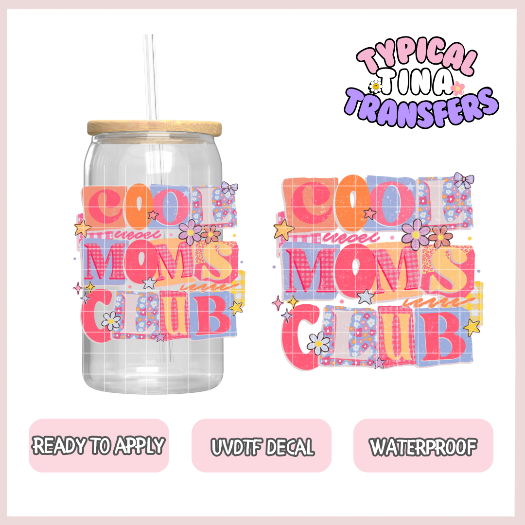 Cool mom club patches | UV decals | POD