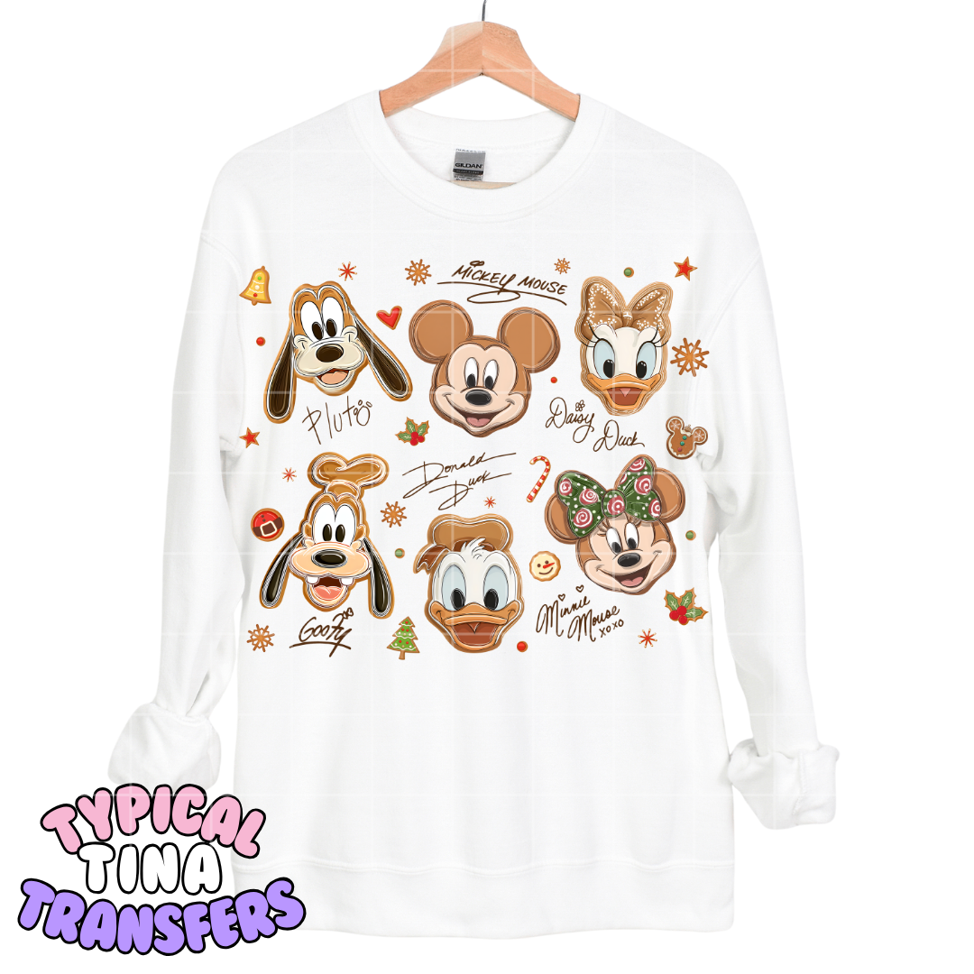 Holiday Cookie Fab 6 with signatures | DTF Screen Print | POD