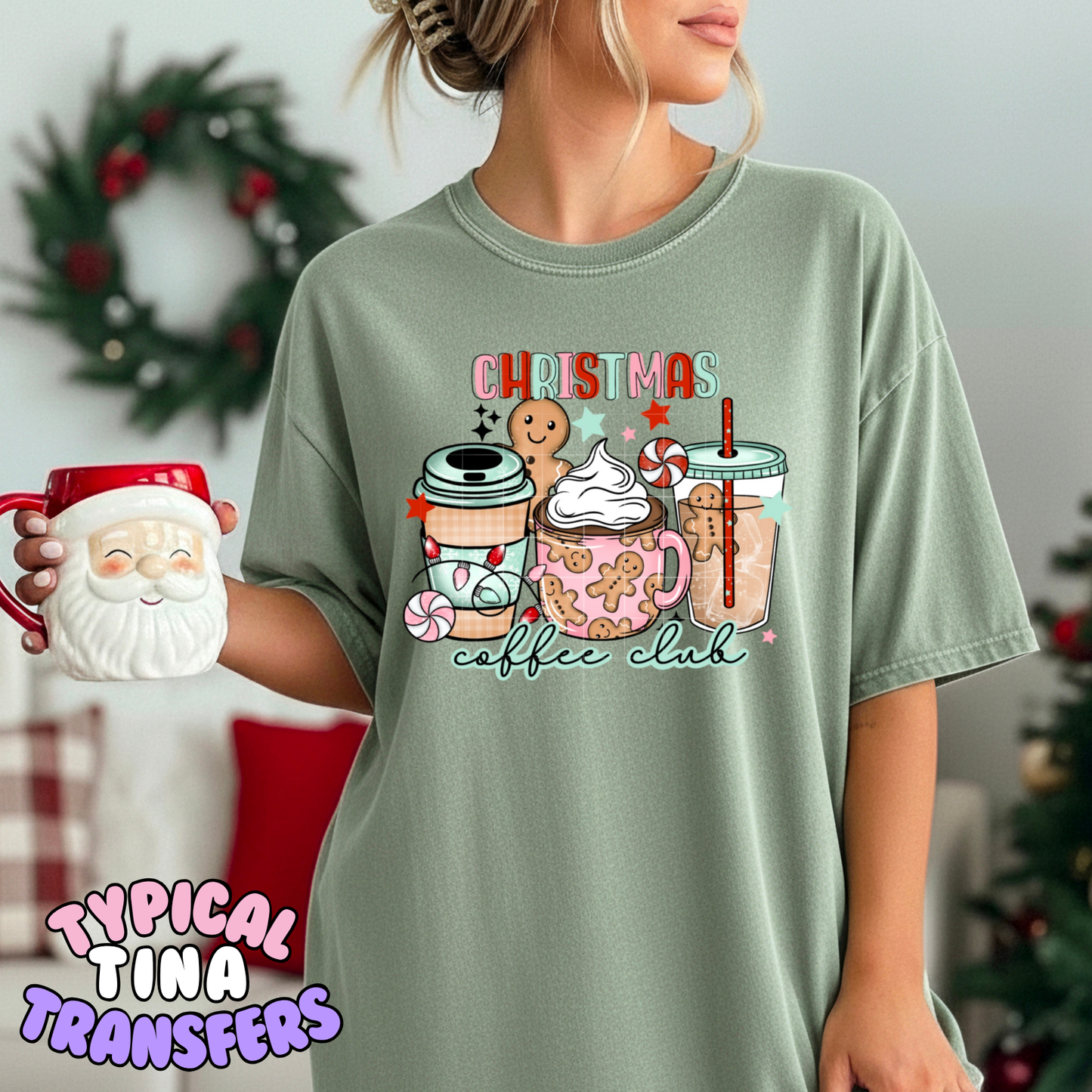 Christmas Coffee Club | DTF Transfer | POD