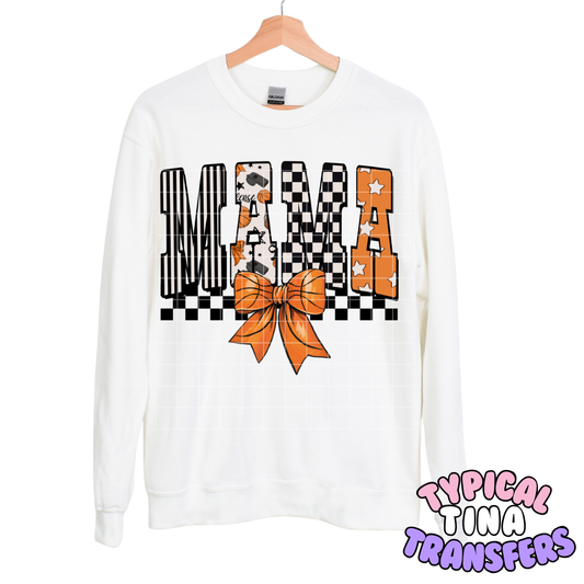 Mama Basketball bow | DTF Transfers | POD