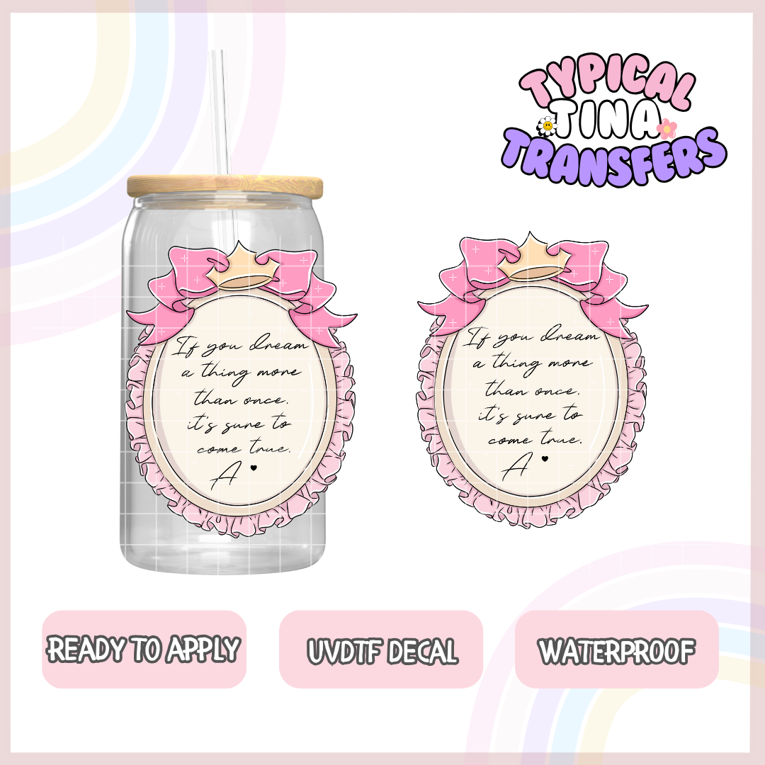 UVDTF Decal | 3"-4" decals | POD - Princess quotes choose design