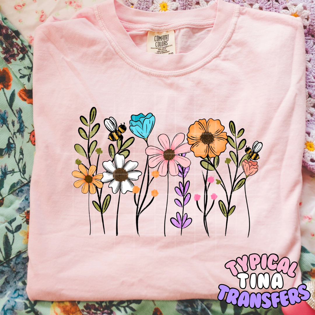 Standing florals | DTF Transfers | POD