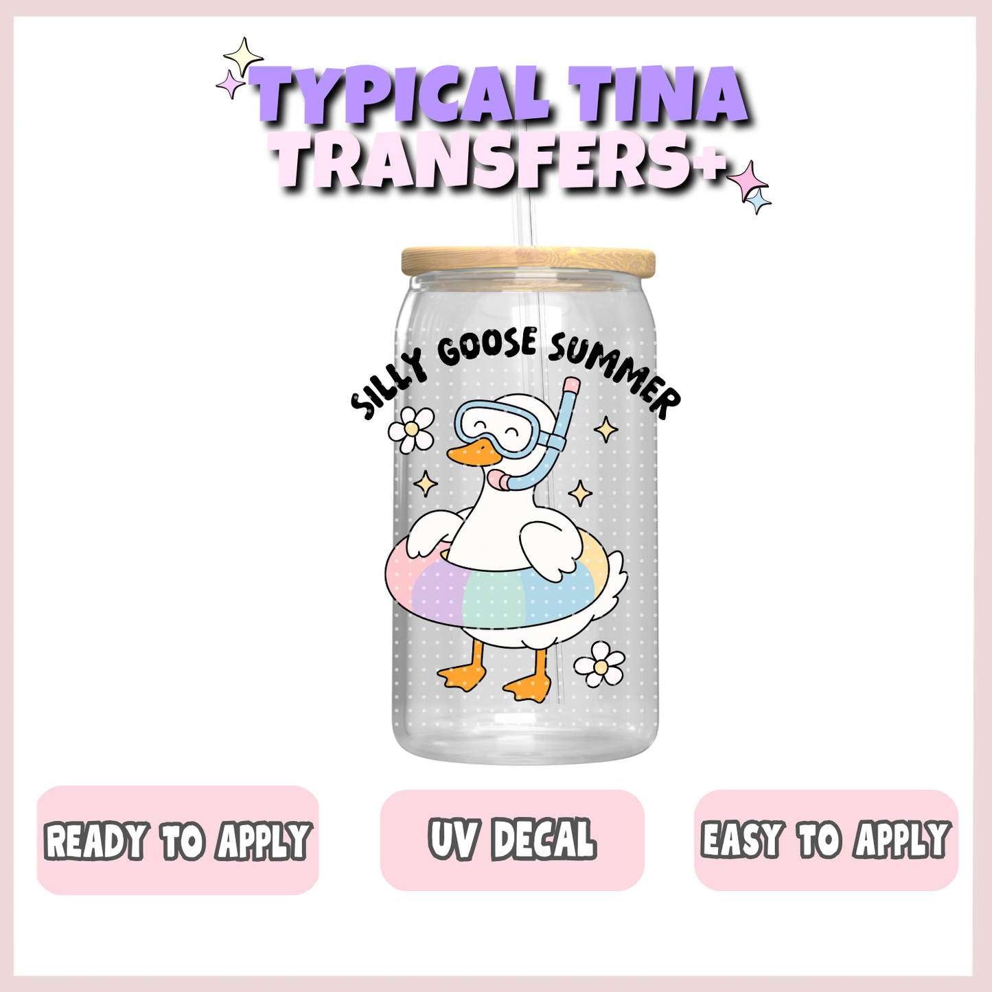 Goose - silly goose summer | UV decals | POD