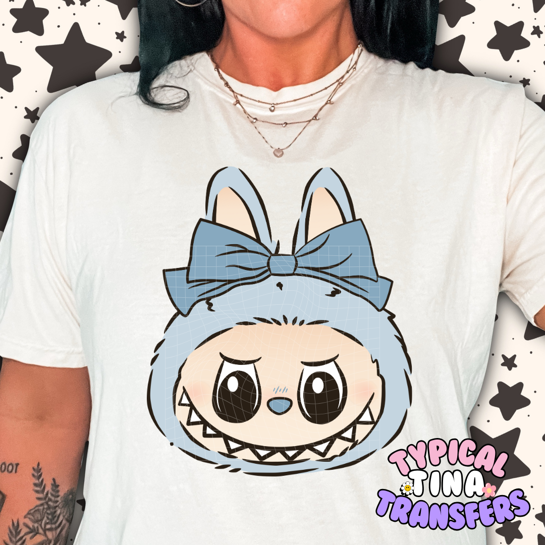 Little Monster Heads with bow | DTF Screen Print | POD - choose design