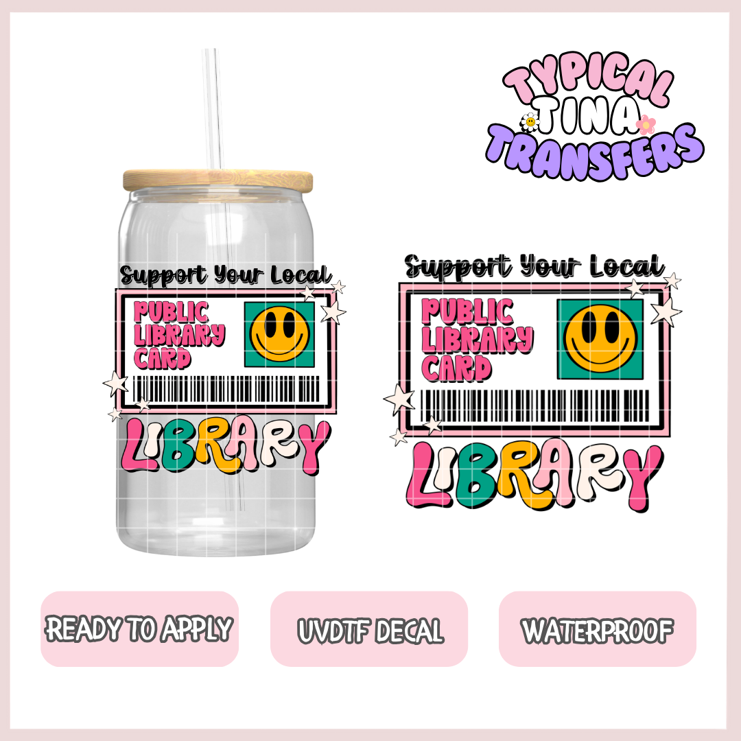 support your local library | UV decals | POD